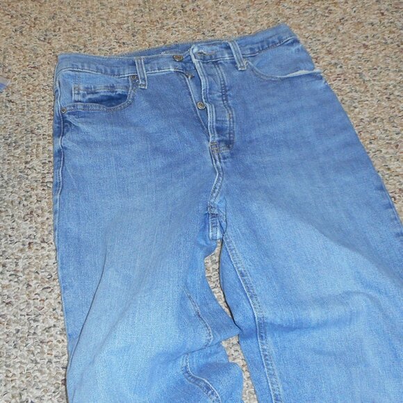 OLD NAVY women's button fly jeans, nice jeans, Tall, sz 8  blue jeans - Picture 6 of 12